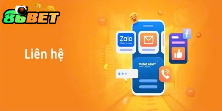Liên hệ  qua Facebook giúp người chơi tương tác với 86Bet qua mạng xã hội.